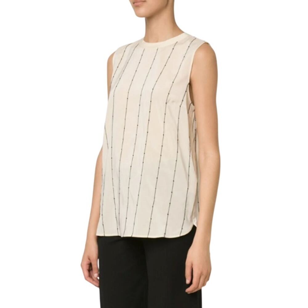 Brunello Cucinelli Striped Crew Neck Blouse